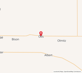 Map of Otis, Kansas