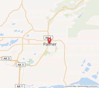 Map of Palmer, Alaska