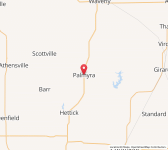 Map of Palmyra, Illinois