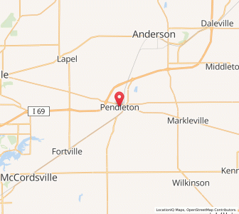 Map of Pendleton, Indiana