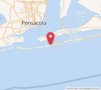 Map of Pensacola Beach, Florida