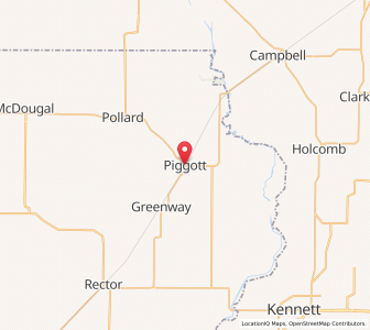 Map of Piggott, Arkansas