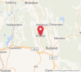 Map of Proctor, Vermont