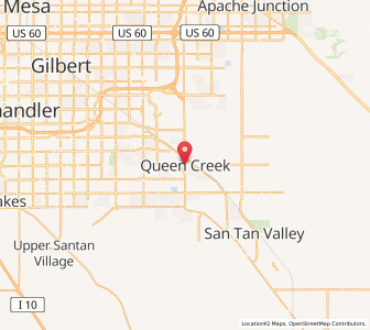 Map of Queen Creek, Arizona
