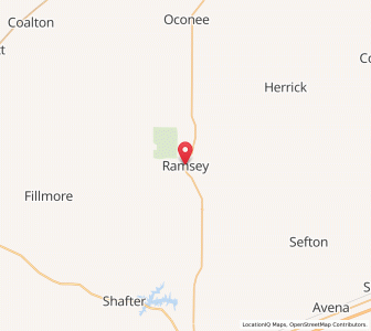 Map of Ramsey, Illinois