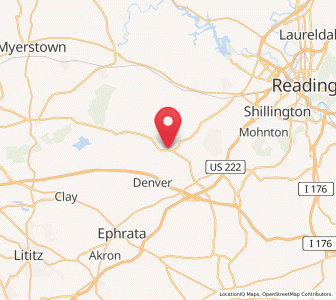 Map of Reinholds, Pennsylvania