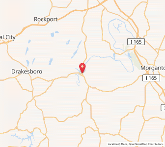 Map of Rochester, Kentucky
