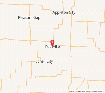 Map of Rockville, Missouri