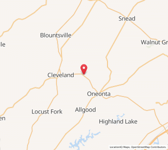 Map of Rosa, Alabama