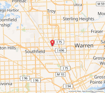 Map of Royal Oak, Michigan