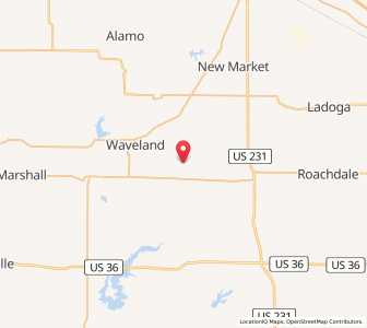 Map of Russellville, Indiana