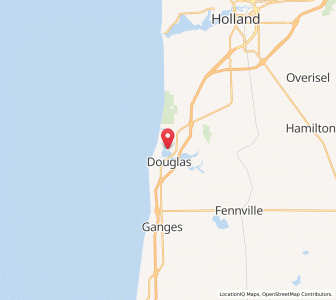 Map of Saugatuck, Michigan