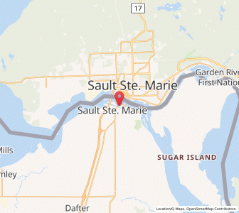 Map of Sault Sainte-Marie, Michigan