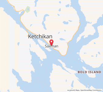 Map of Saxman, Alaska