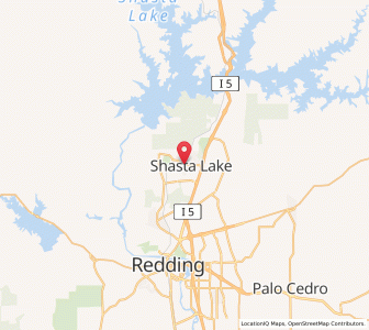 Map of Sashta Lake, California