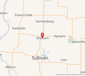 Map of Shelburn, Indiana