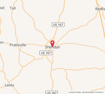 Map of Sheridan, Arkansas