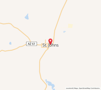 Map of St. Johns, Arizona