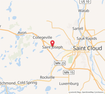 Map of St. Joseph, Minnesota