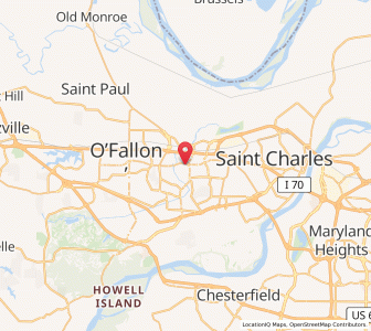 Map of St. Peters, Missouri