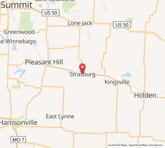Map of Strasburg, Missouri