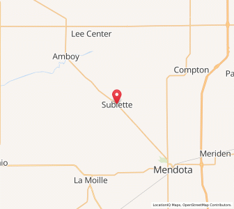 Map of Sublette, Illinois