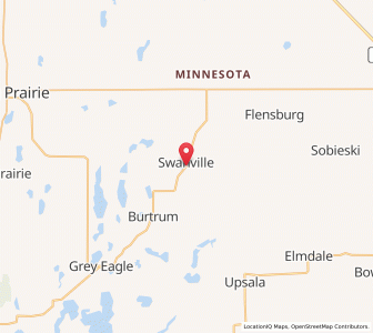 Map of Swanville, Minnesota