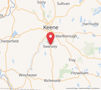 Map of Swanzey, New Hampshire