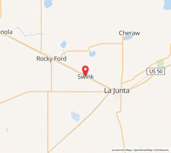 Map of Swink, Colorado