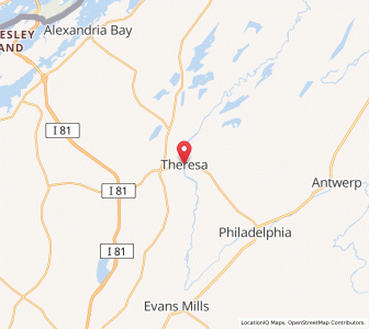 Map of Theresa, New York