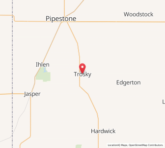 Map of Trosky, Minnesota