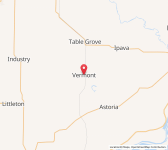 Map of Vermont, Illinois