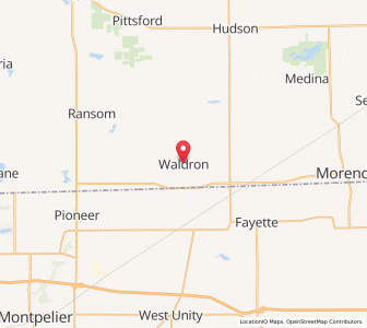 Map of Waldron, Michigan