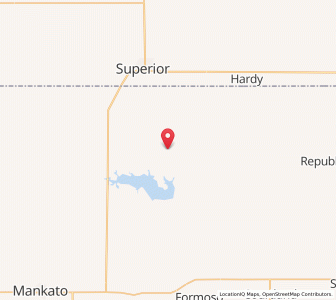 Map of Webber, Kansas