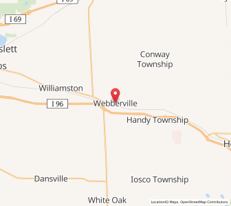 Map of Webberville, Michigan