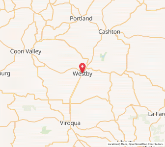 Map of Westby, Wisconsin