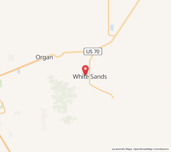 Map of White Sands, New Mexico