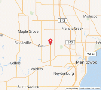 Map of Whitelaw, Wisconsin