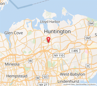 Map of Woodbury, New York