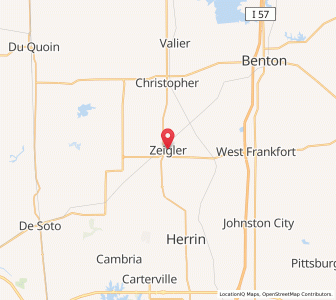 Map of Zeigler, Illinois
